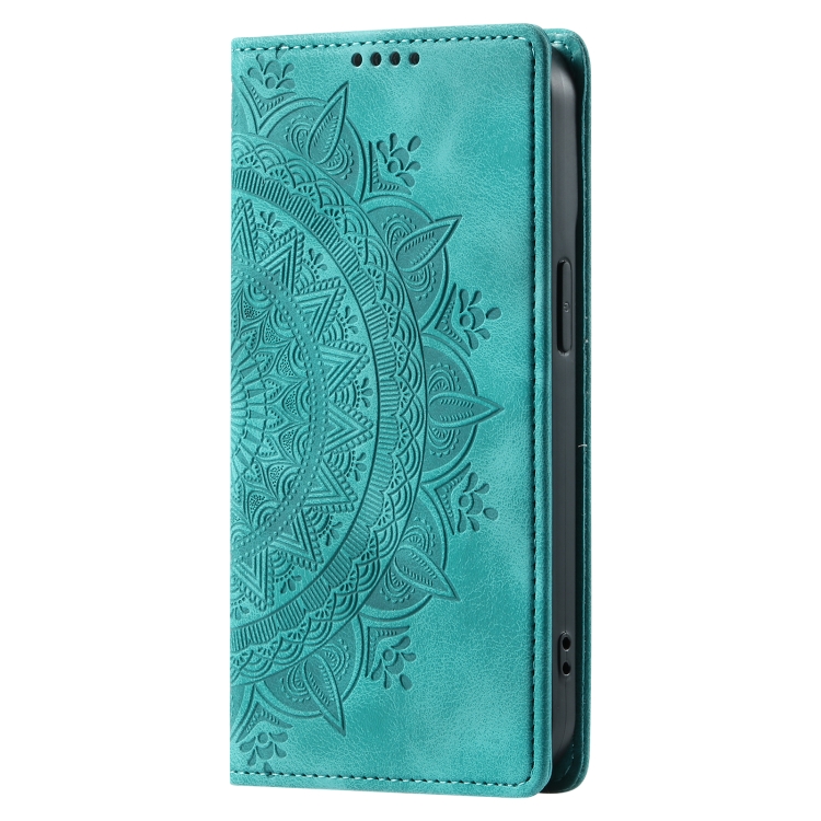 For iPhone 14 Totem Embossed Magnetic Leather Phone Case(Green) For iPhone 14 Totem Embossed Magnetic Leather Phone Case(Green)