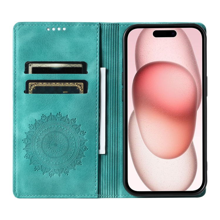 For iPhone 14 Totem Embossed Magnetic Leather Phone Case(Green) For iPhone 14 Totem Embossed Magnetic Leather Phone Case(Green)