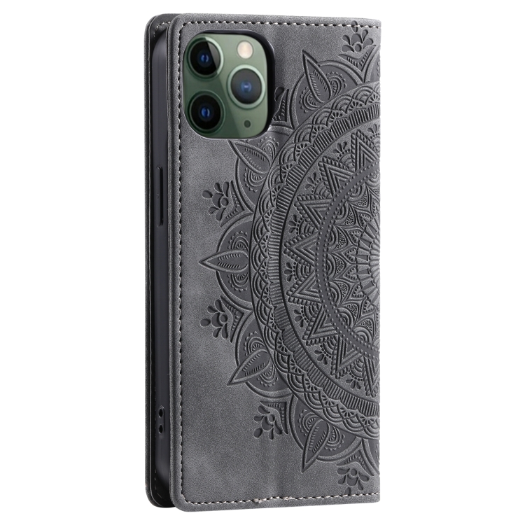 For iPhone 11 Pro Max Totem Embossed Magnetic Leather Phone Case(Grey) For iPhone 11 Pro Max Totem Embossed Magnetic Leather Phone Case(Grey)