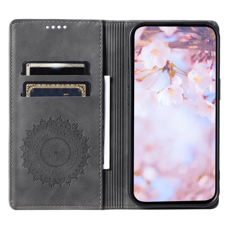 For iPhone 11 Pro Max Totem Embossed Magnetic Leather Phone Case(Grey) For iPhone 11 Pro Max Totem Embossed Magnetic Leather Phone Case(Grey)