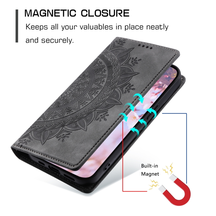 For iPhone 11 Pro Max Totem Embossed Magnetic Leather Phone Case(Grey) For iPhone 11 Pro Max Totem Embossed Magnetic Leather Phone Case(Grey)