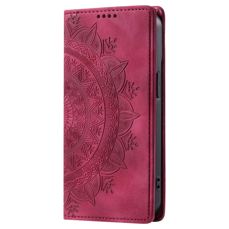 For iPhone SE 2022 / 2020 / 8 / 7 Totem Embossed Magnetic Leather Phone Case(Red) For iPhone SE 2022 / 2020 / 8 / 7 Totem Embossed Magnetic Leather Phone Case(Red)