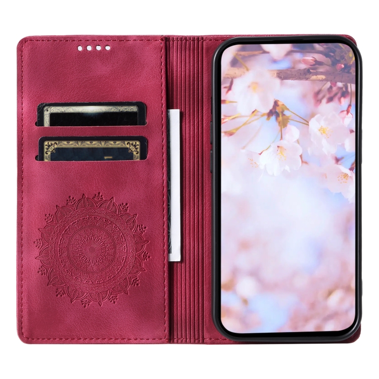 For iPhone SE 2022 / 2020 / 8 / 7 Totem Embossed Magnetic Leather Phone Case(Red) For iPhone SE 2022 / 2020 / 8 / 7 Totem Embossed Magnetic Leather Phone Case(Red)