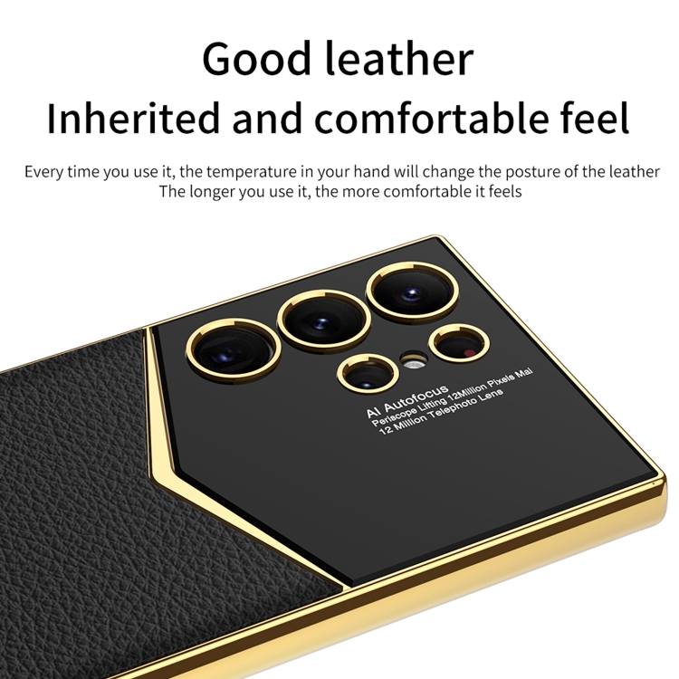 For Samsung Galaxy S24 Ultra 5G GKK Plating Soft TPU + Leather Full Coverage Phone Case without Pen(White) For Samsung Galaxy S24 Ultra 5G GKK Plating Soft TPU + Leather Full Coverage Phone Case without Pen(White)