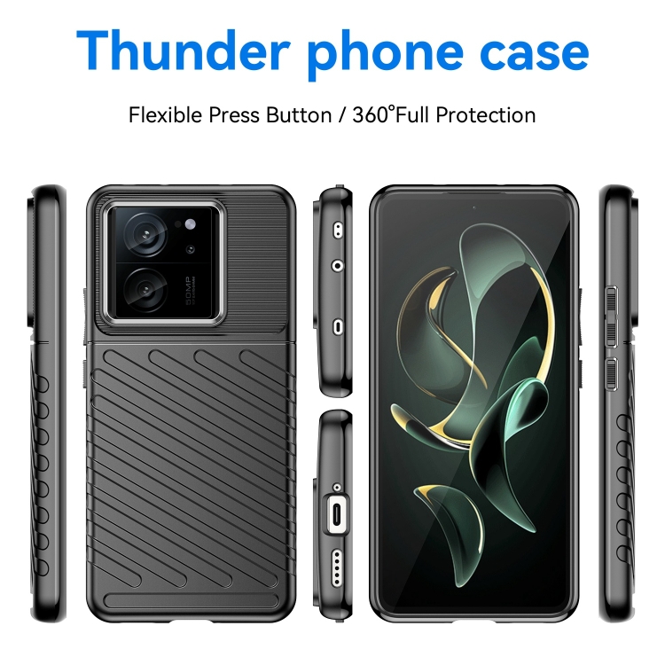 Para Xiaomi Poco C65 Thunderbolt Funda de teléfono de TPU suave a prueba de  golpes (Negro)