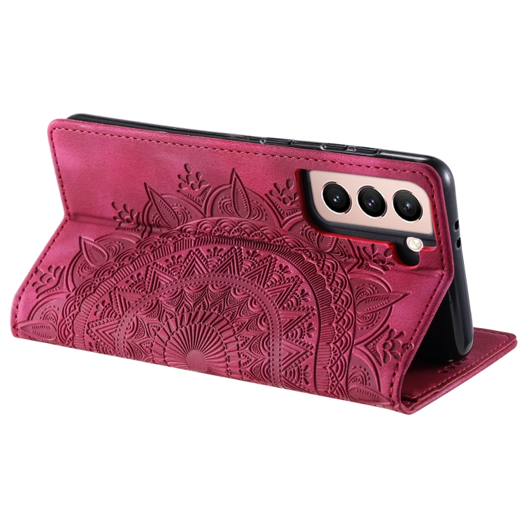 For Samsung Galaxy S21 5G Totem Embossed Magnetic Leather Phone Case(Red) For Samsung Galaxy S21 5G Totem Embossed Magnetic Leather Phone Case(Red)
