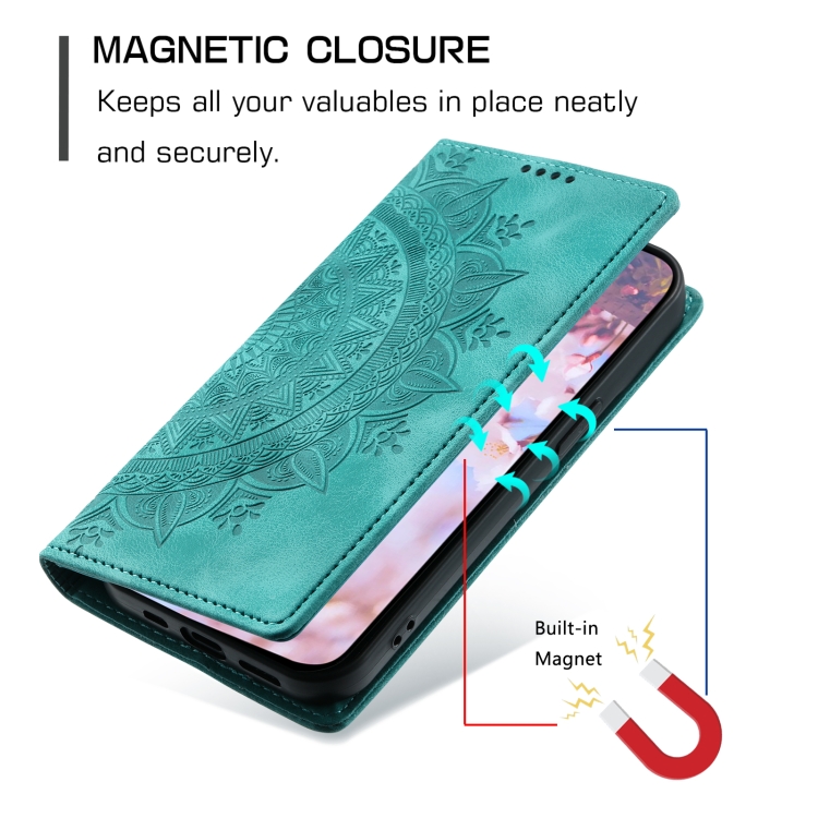 For Samsung Galaxy S23+ 5G Totem Embossed Magnetic Leather Phone Case(Green) For Samsung Galaxy S23+ 5G Totem Embossed Magnetic Leather Phone Case(Green)
