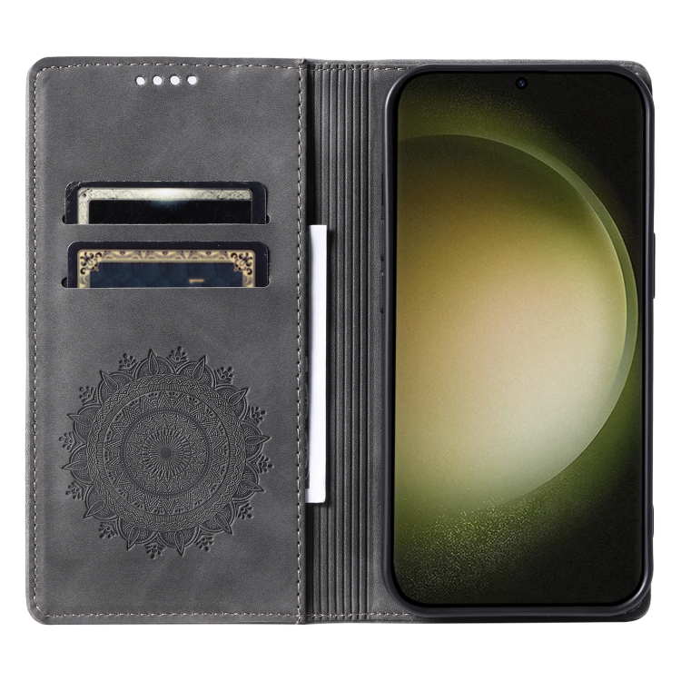 For Samsung Galaxy S23 Ultra 5G Totem Embossed Magnetic Leather Phone Case(Grey) For Samsung Galaxy S23 Ultra 5G Totem Embossed Magnetic Leather Phone Case(Grey)
