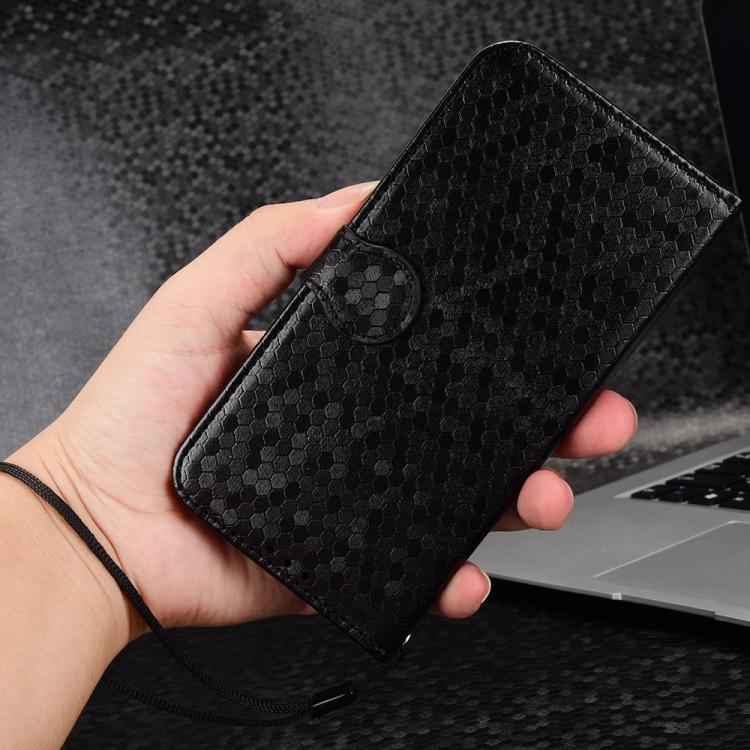 For OPPO K12x 5G Honeycomb Dot Texture Leather Phone Case(Black)