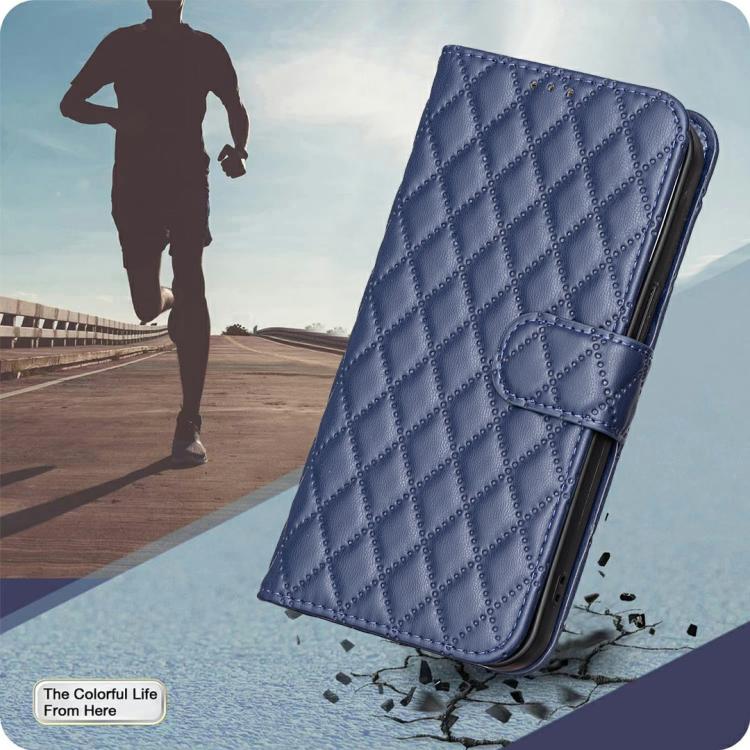 For Infinix Hot 60 Pro+ 4G Diamond Lattice Wallet Flip Leather Phone Case(Blue)