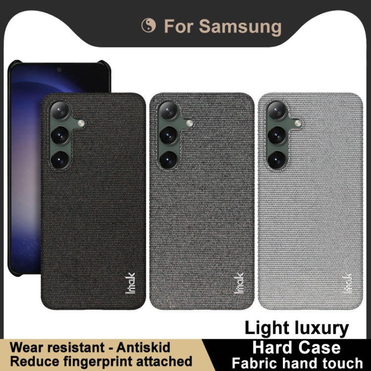 For Samsung Galaxy S24+ 5G imak Ruiyi Series Cloth Texture PU + PC Phone Case(Dark Grey) For Samsung Galaxy S24+ 5G imak Ruiyi Series Cloth Texture PU + PC Phone Case(Dark Grey)