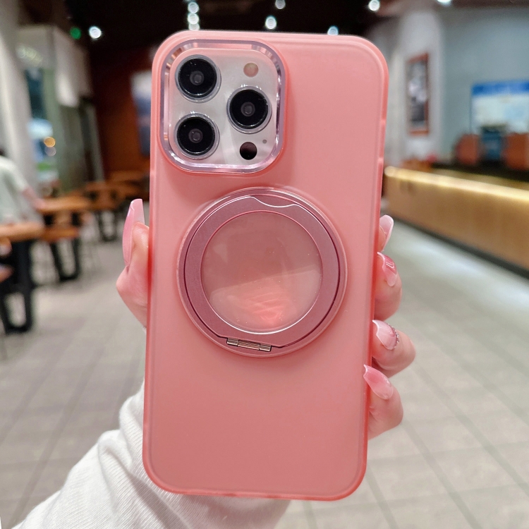 For iPhone 14 Pro 360 Rotate Ring Holder MagSafe PC Phone Case(Pink) For iPhone 14 Pro 360 Rotate Ring Holder MagSafe PC Phone Case(Pink)