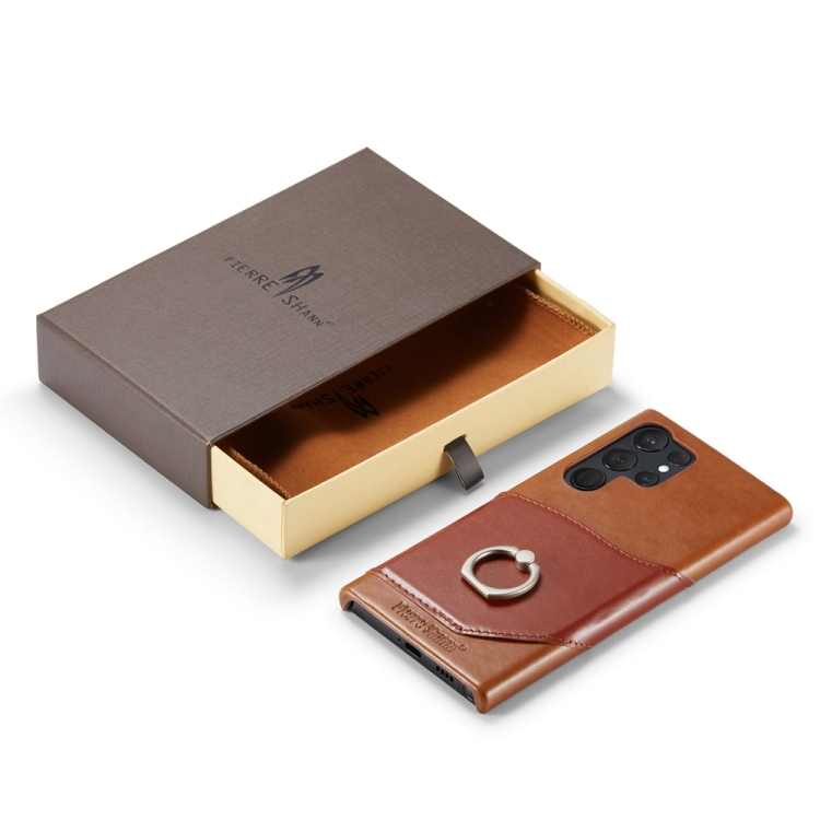 For Samsung Galaxy S24 Ultra 5G Fierre Shann Oil Wax Texture Genuine Leather Back Phone Case(Brown) For Samsung Galaxy S24 Ultra 5G Fierre Shann Oil Wax Texture Genuine Leather Back Phone Case(Brown)