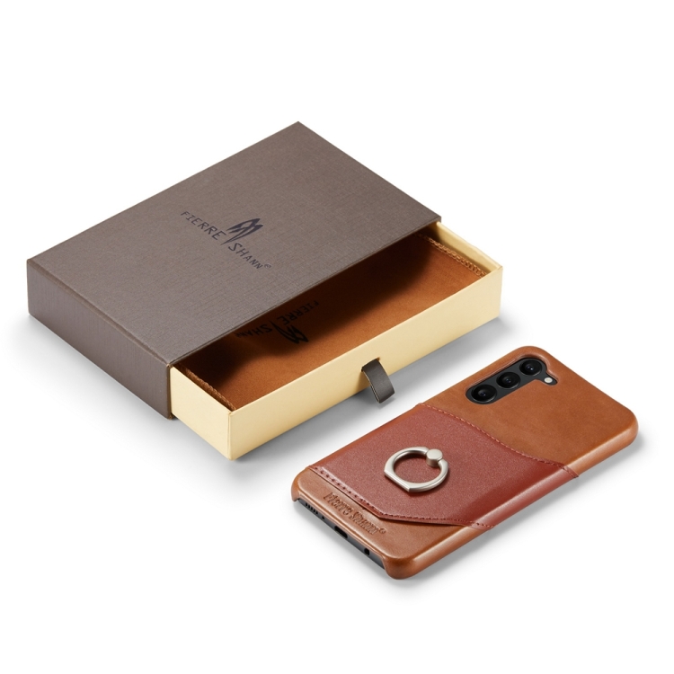 For Samsung Galaxy S24+ 5G Fierre Shann Oil Wax Texture Genuine Leather Back Phone Case(Black)