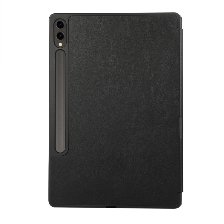 For Samsung Galaxy Tab S9+ / S10+ 3-Fold Pure Color TPU Leather Tablet Case with Pen Slot(Black) For Samsung Galaxy Tab S9+ / S10+ 3-Fold Pure Color TPU Leather Tablet Case with Pen Slot(Black)
