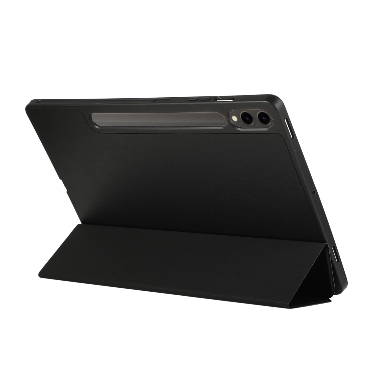 For Samsung Galaxy Tab S9+ / S10+ 3-Fold Pure Color TPU Leather Tablet Case with Pen Slot(Black) For Samsung Galaxy Tab S9+ / S10+ 3-Fold Pure Color TPU Leather Tablet Case with Pen Slot(Black)