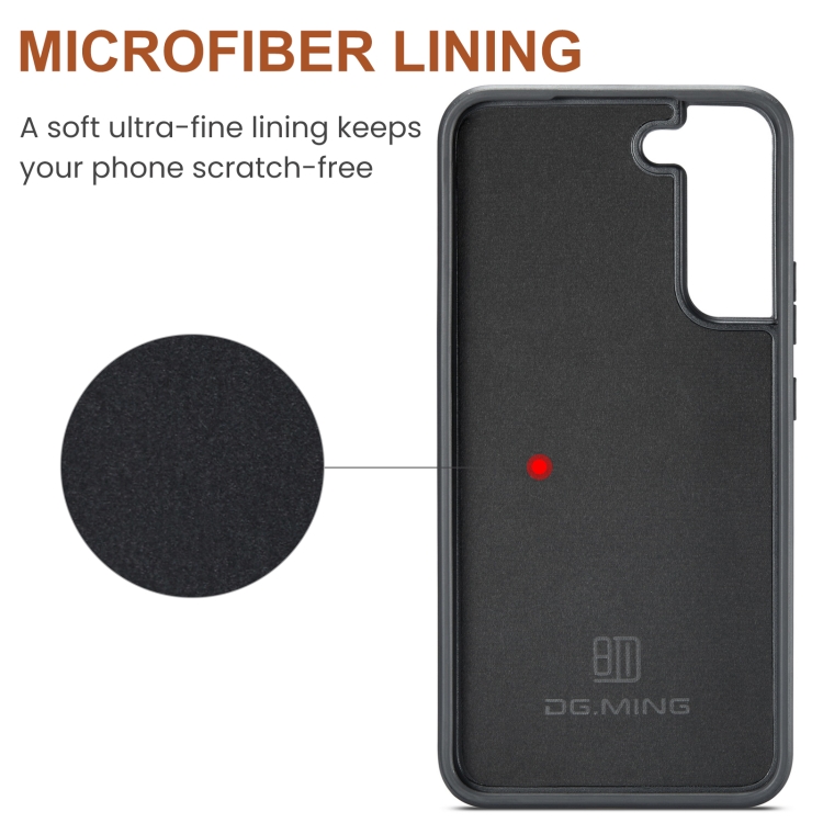 For Samsung Galaxy S22+ DG.MING M5 Series Zip RFID Multi Card Detachable Leather Phone Case(Purple) For Samsung Galaxy S22+ DG.MING M5 Series Zip RFID Multi Card Detachable Leather Phone Case(Purple)
