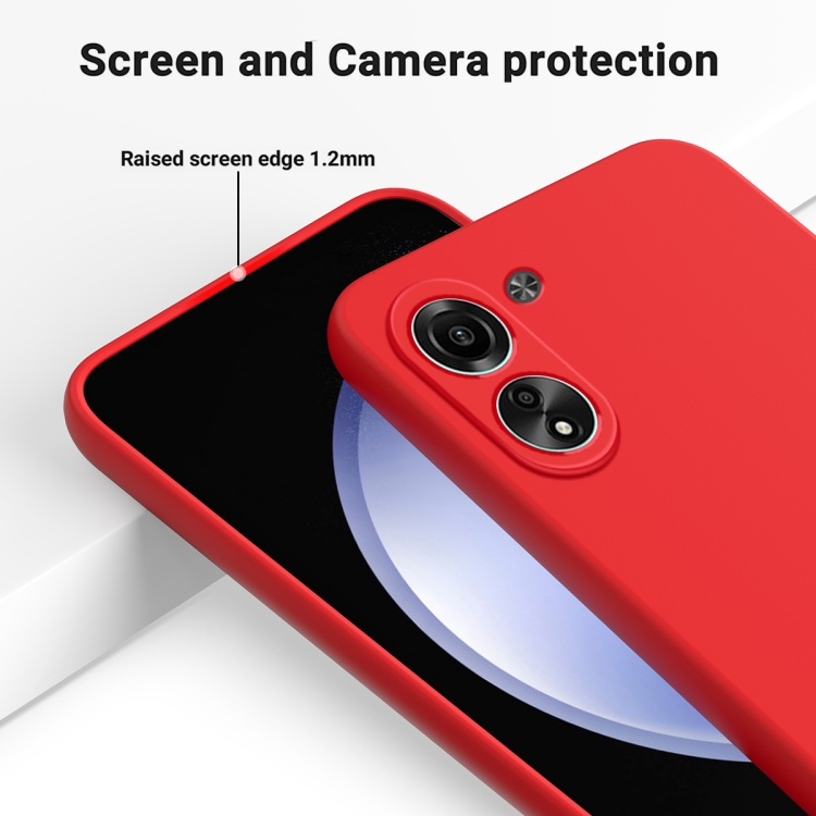 Funda De Silicona Xiaomi Redmi 13C 4G Roja Con Protector De Cámara
