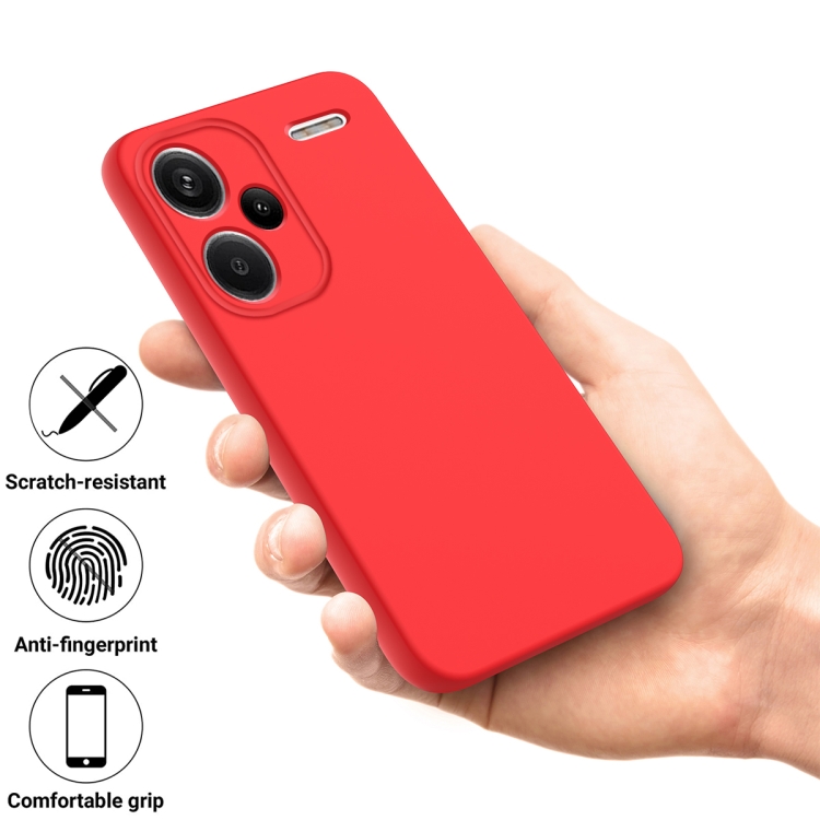 For Xiaomi Poco X6 Pro 5G/Redmi K70E Solid Color Liquid Silicone Dropproof  Full Coverage Phone Case(Red)