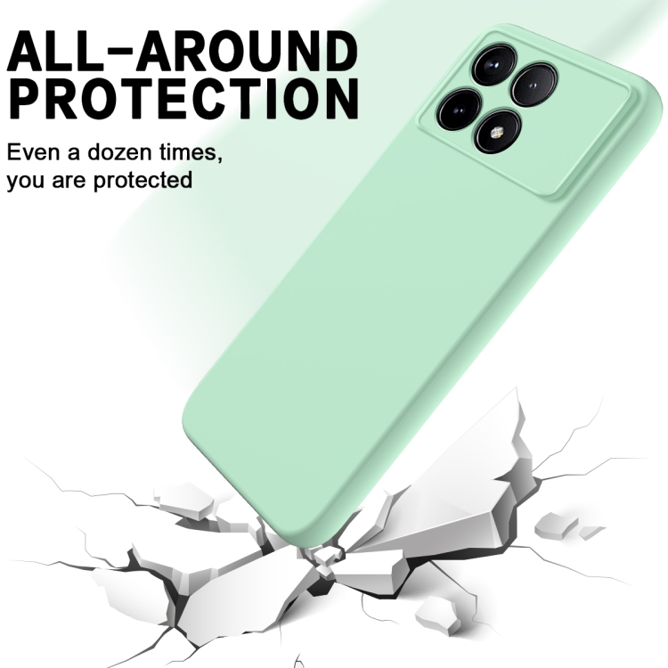 Para Xiaomi Poco X6 Pro 5G / Redmi K70E Funda para teléfono de cobertura  total a prueba de caídas de silicona líquida de color sólido (verde)