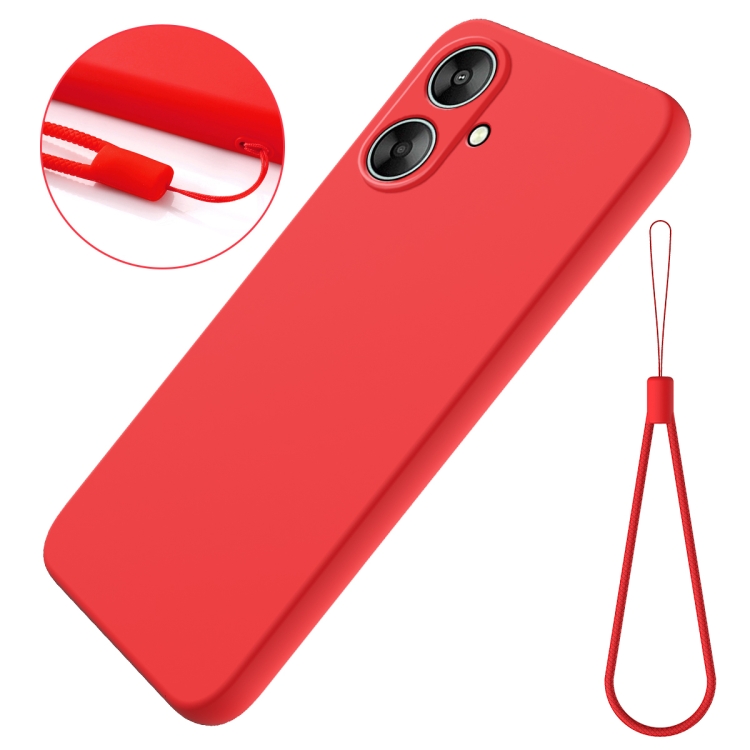 Para Xiaomi Poco X6 Pro 5G / Redmi K70E Funda para teléfono de cobertura  total a prueba de caídas de silicona líquida de color sólido (rojo)