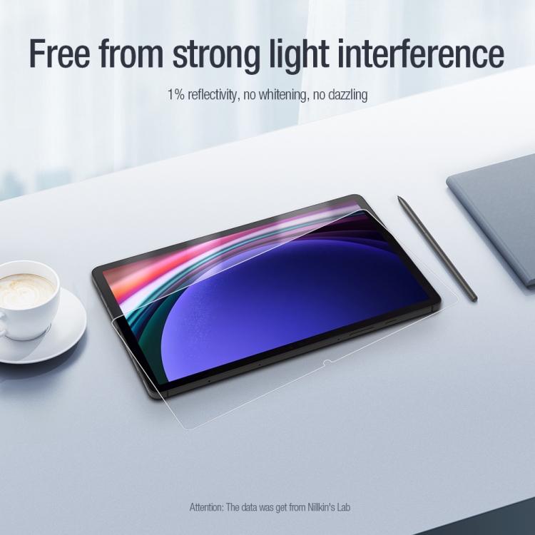For Samsung Galaxy Tab S9 NILLKIN Pure Series Anti-reflection Tablet Tempered Glass Film For Samsung Galaxy Tab S9 NILLKIN Pure Series Anti-reflection Tablet Tempered Glass Film