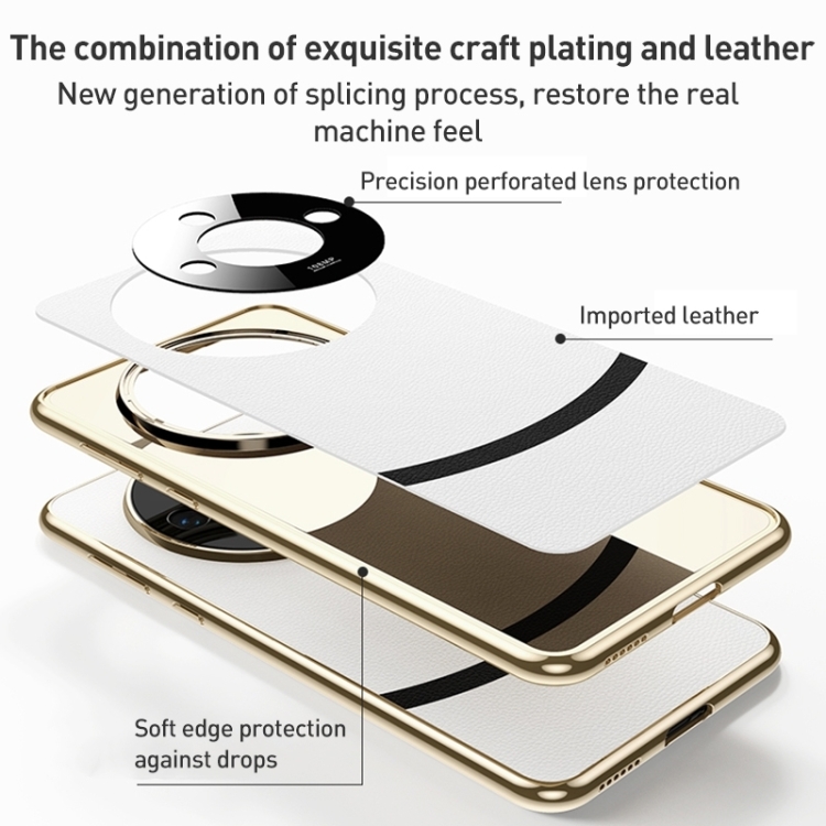 For Samsung Galaxy S22 5G Gilt Leather Electroplated Phone Case(Black) For Samsung Galaxy S22 5G Gilt Leather Electroplated Phone Case(Black)