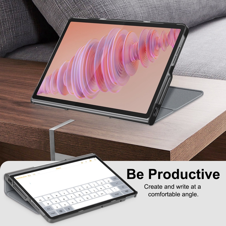 Étui Tablette Lenovo Tab Plus 11.5 TB351FU, Cuir, Housse 3 Plis, Couleur Unie