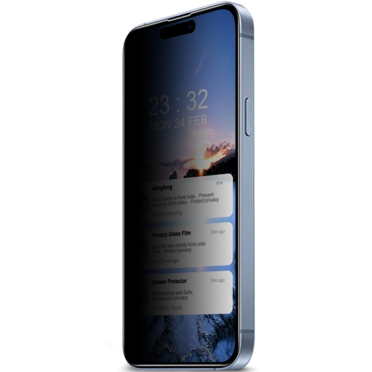 For iPhone 15 imak HD Full Screen Anti-spy Tempered Glass Protective Film For iPhone 15 imak HD Full Screen Anti-spy Tempered Glass Protective Film
