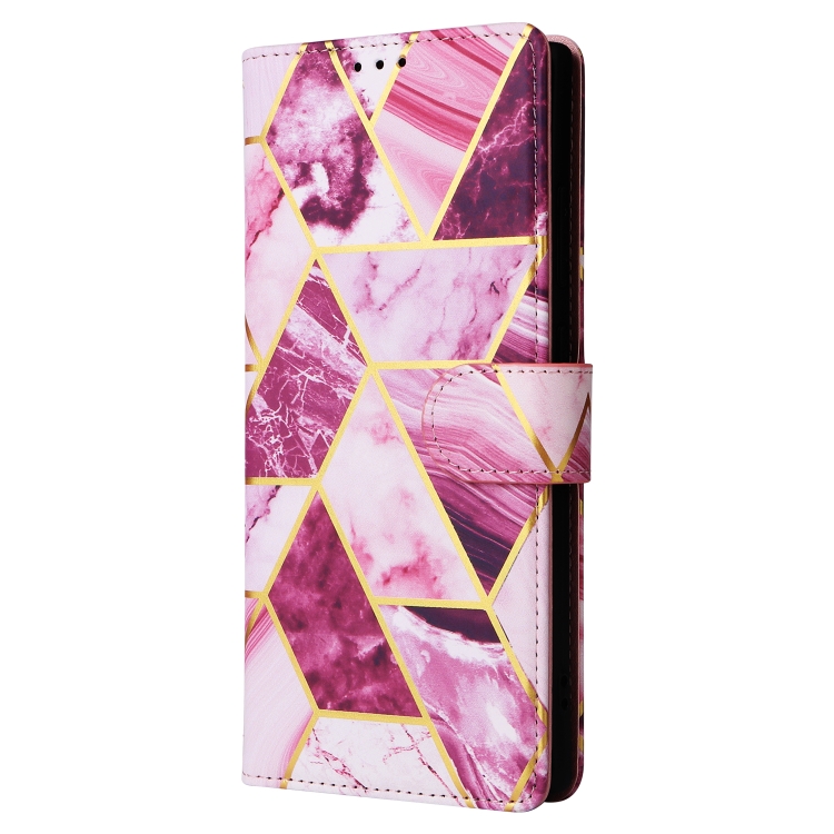 For Samsung Galaxy S24 Ultra 5G Marble Bronzing Stitching Leather Phone Case(Purple) For Samsung Galaxy S24 Ultra 5G Marble Bronzing Stitching Leather Phone Case(Purple)