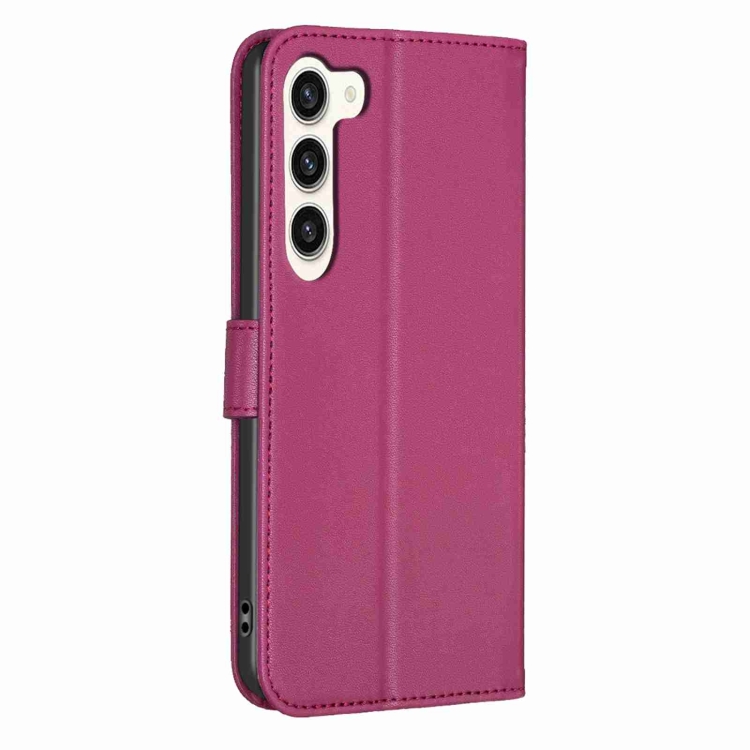 For Samsung Galaxy S23+ 5G Four-leaf Embossed Leather Phone Case(Rose Red) For Samsung Galaxy S23+ 5G Four-leaf Embossed Leather Phone Case(Rose Red)