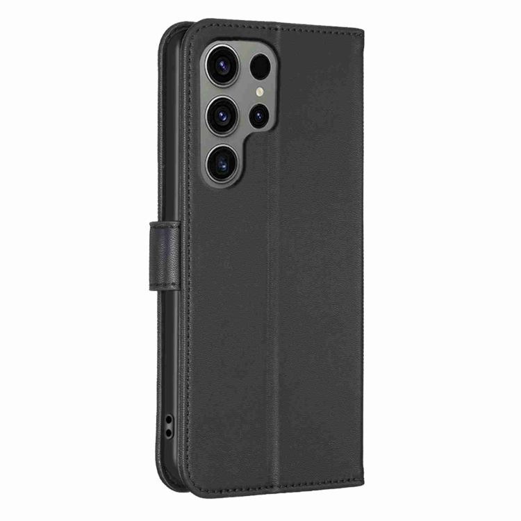 For Samsung Galaxy S24 Ultra 5G Four-leaf Embossed Leather Phone Case(Black) For Samsung Galaxy S24 Ultra 5G Four-leaf Embossed Leather Phone Case(Black)