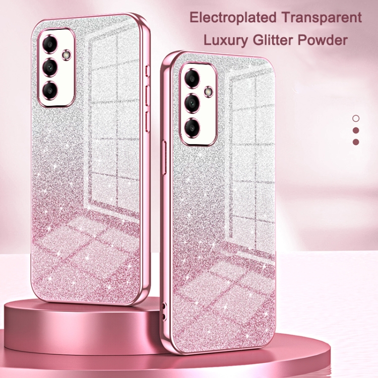 For Samsung Galaxy S24 Ultra 5G Shockproof Terminator Glitter Powder Phone  Case(Transparent)