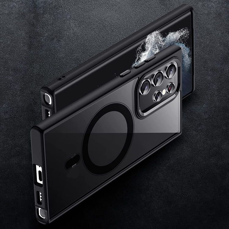 For Samsung Galaxy S24 Ultra 5G Acrylic PC MagSafe Magnetic Phone Case(Black) For Samsung Galaxy S24 Ultra 5G Acrylic PC MagSafe Magnetic Phone Case(Black)