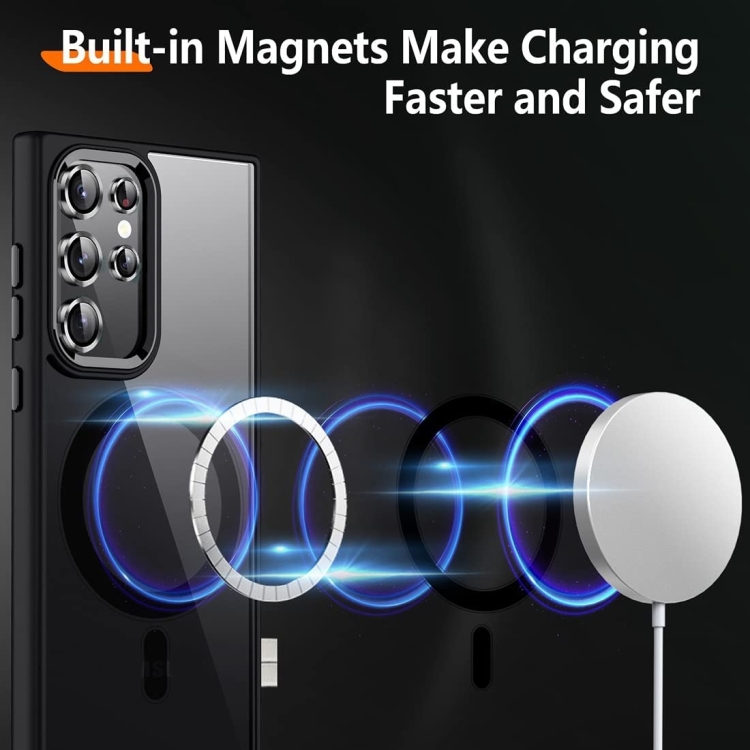 For Samsung Galaxy S24 Ultra 5G Acrylic PC MagSafe Magnetic Phone Case(Black) For Samsung Galaxy S24 Ultra 5G Acrylic PC MagSafe Magnetic Phone Case(Black)