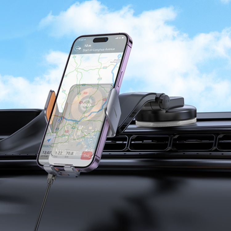 hoco HW8 Transparent Discovery Edition Center Console Infrared Wireless Fast Charging Car Holder(Tarnish) hoco HW8 Transparent Discovery Edition Center Console Infrared Wireless Fast Charging Car Holder(Tarnish)