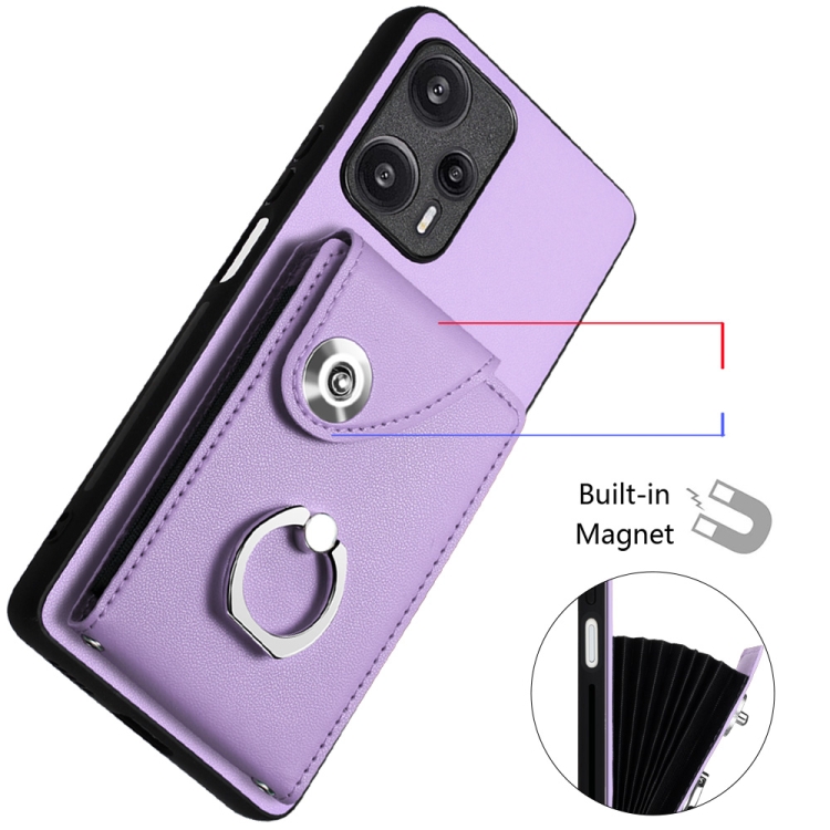 For Xiaomi Poco F5 Pro/Poco X6 Pro Built-in Magnetic Car Holder Phone Case  Cover