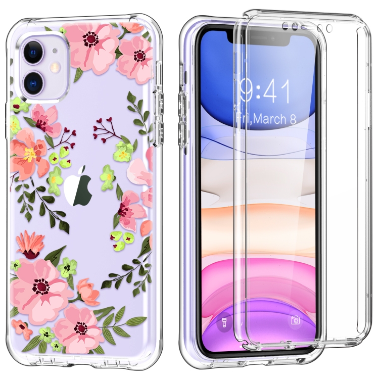 For iPhone 11 C Style Pattern PC + TPU + PET Screen Protection IMD Craft Case(Floral) For iPhone 11 C Style Pattern PC + TPU + PET Screen Protection IMD Craft Case(Floral)