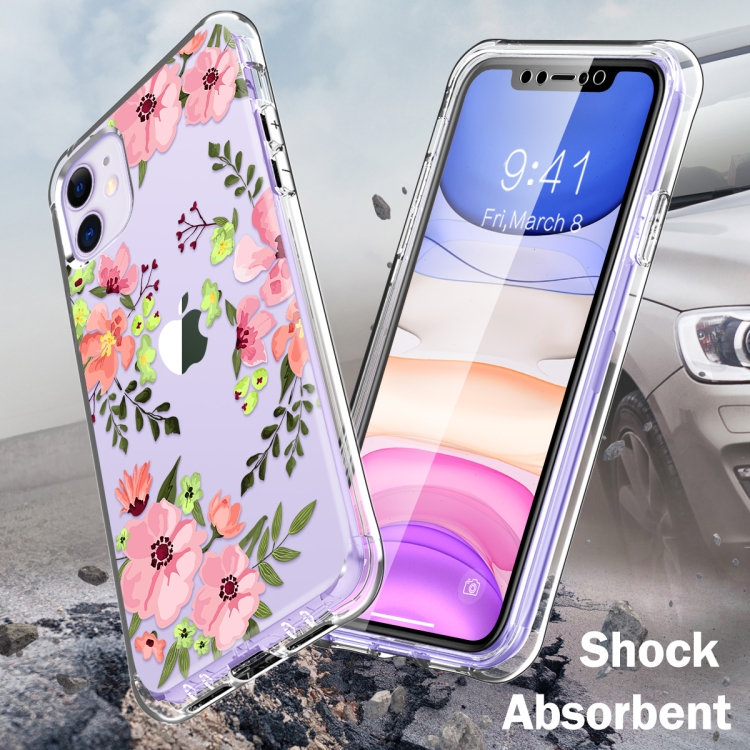 For iPhone 11 C Style Pattern PC + TPU + PET Screen Protection IMD Craft Case(Floral) For iPhone 11 C Style Pattern PC + TPU + PET Screen Protection IMD Craft Case(Floral)
