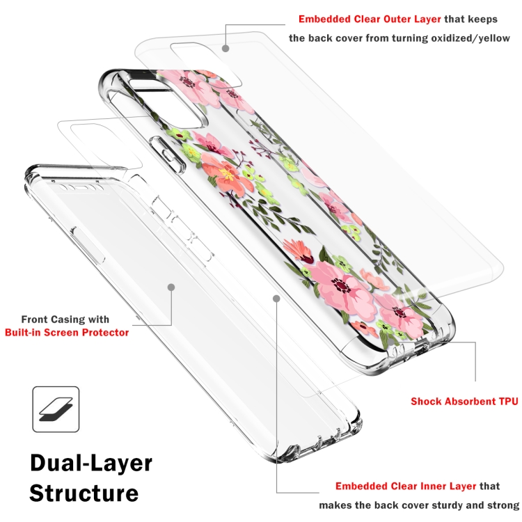 For iPhone 11 C Style Pattern PC + TPU + PET Screen Protection IMD Craft Case(Floral) For iPhone 11 C Style Pattern PC + TPU + PET Screen Protection IMD Craft Case(Floral)