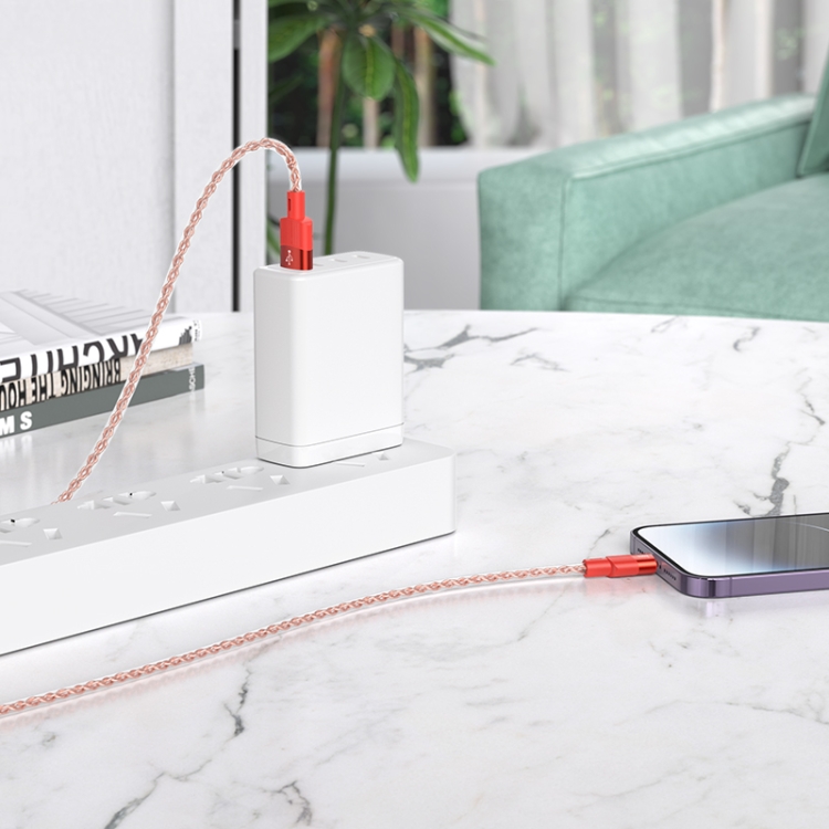 hoco X99 Crystal Junction 2.4A USB to 8 Pin Silicone Charging Data Cable, Length:1m(Red) hoco X99 Crystal Junction 2.4A USB to 8 Pin Silicone Charging Data Cable, Length:1m(Red)