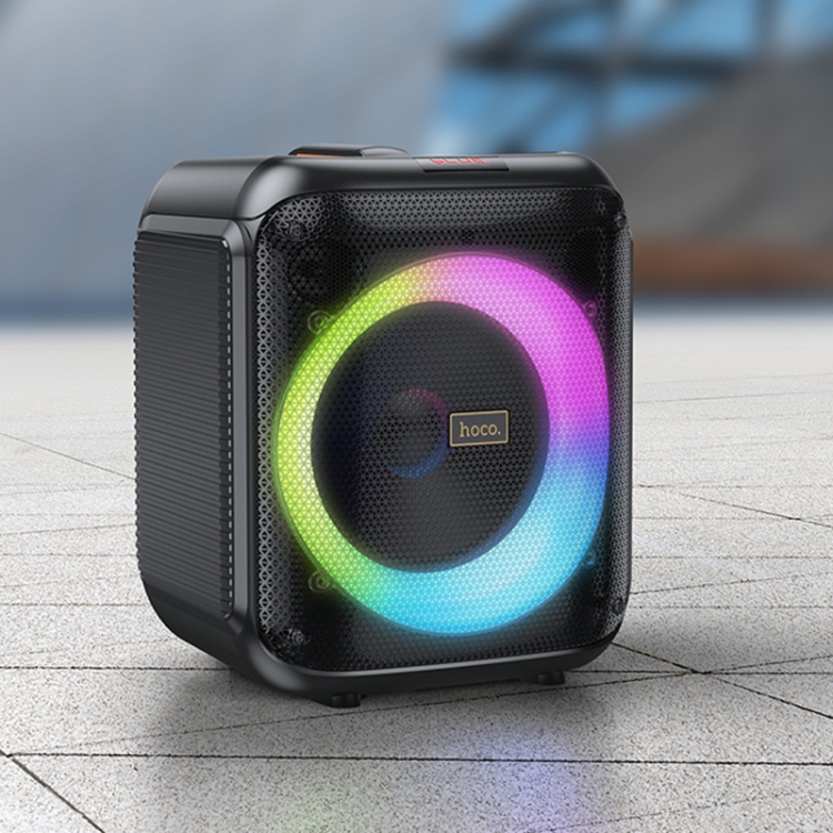 hoco HA1 Graceful TWS RGB Bluetooth 5.1 Speaker Support TF Card / AUX, with Wired Microphone(Black) hoco HA1 Graceful TWS RGB Bluetooth 5.1 Speaker Support TF Card / AUX, with Wired Microphone(Black)