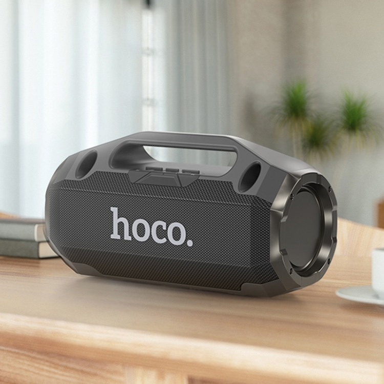 hoco HA3 Drum TWS Bluetooth 5.0 Speaker Support TF Card / AUX, with Wired Microphone(Black) - 3
