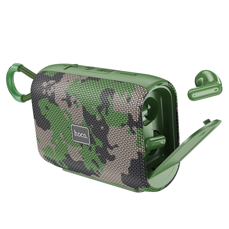 hoco HC15 Poise 2 in 1 TWS Bluetooth 5.3 Speaker + Earphone Support TF Card / AUX / FM(Camouflage) hoco HC15 Poise 2 in 1 TWS Bluetooth 5.3 Speaker + Earphone Support TF Card / AUX / FM(Camouflage)