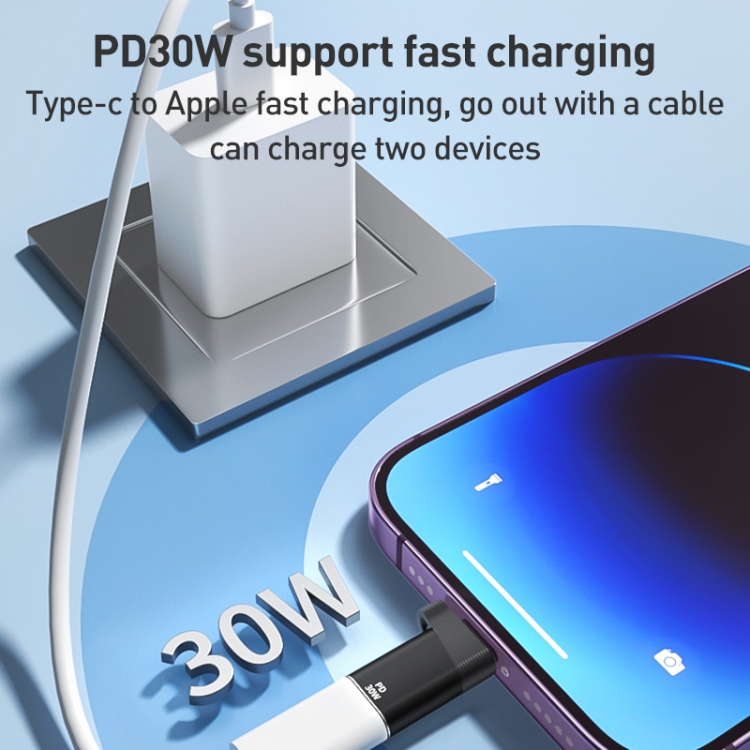 ADS-616B 8 Pin Male to USB-C/Type-C Female OTG Adapter(Black) ADS-616B 8 Pin Male to USB-C/Type-C Female OTG Adapter(Black)