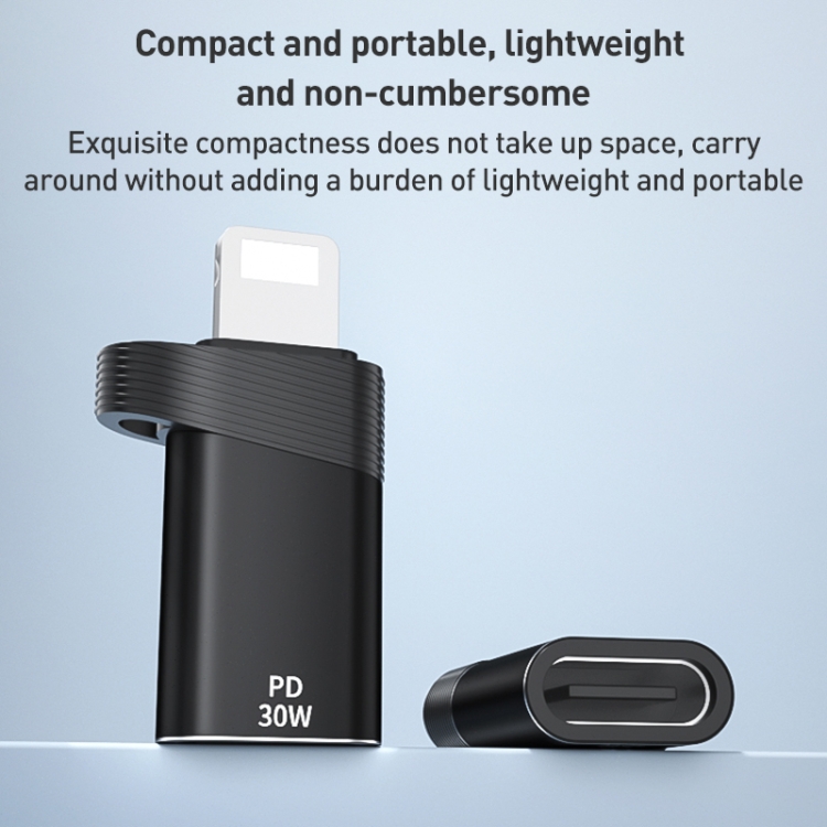 ADS-616B 8 Pin Male to USB-C/Type-C Female OTG Adapter(Black) ADS-616B 8 Pin Male to USB-C/Type-C Female OTG Adapter(Black)