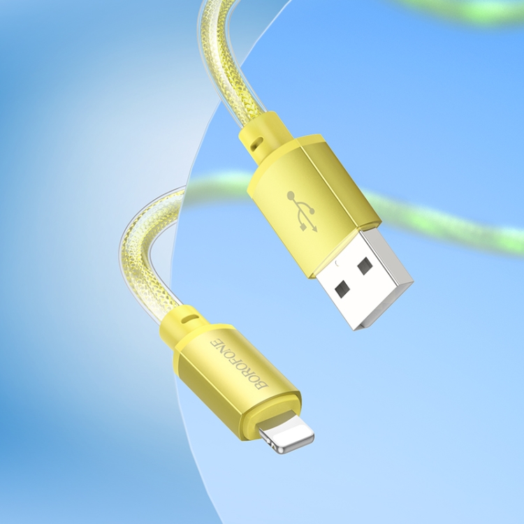 hoco BX95 Vivid 2.4A USB to 8 Pin Silicone Charging Data Cable(Gold) hoco BX95 Vivid 2.4A USB to 8 Pin Silicone Charging Data Cable(Gold)