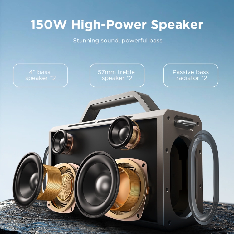 JOYROOM JR-MW03 Pies Series Party Double Microphone Bluetooth Speaker JOYROOM JR-MW03 Pies Series Party Double Microphone Bluetooth Speaker