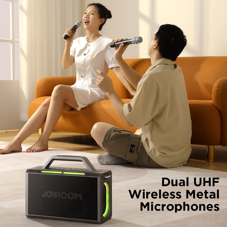 JOYROOM JR-MW03 Pies Series Party Double Microphone Bluetooth Speaker JOYROOM JR-MW03 Pies Series Party Double Microphone Bluetooth Speaker