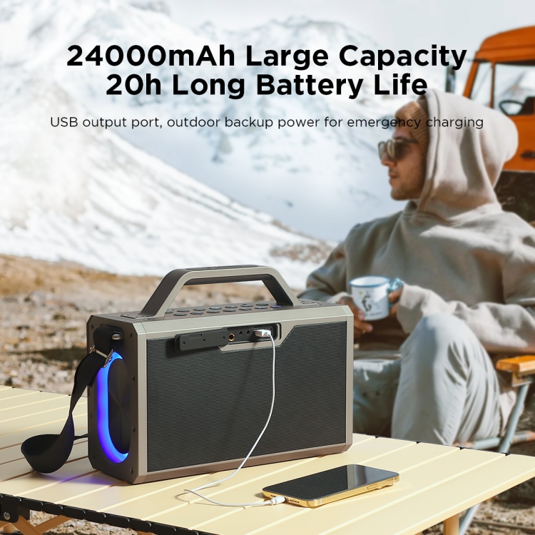 JOYROOM JR-MW03 Pies Series Party Double Microphone Bluetooth Speaker JOYROOM JR-MW03 Pies Series Party Double Microphone Bluetooth Speaker